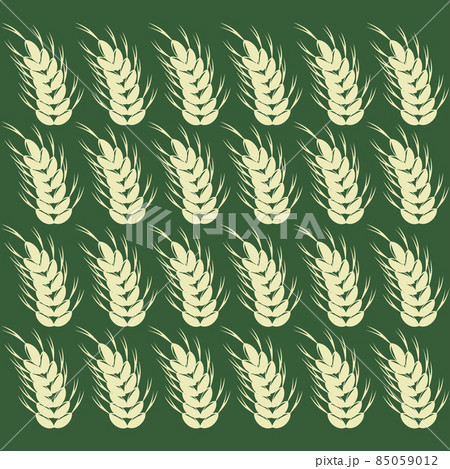 wheat ear on a green background,vector illustration 85059012