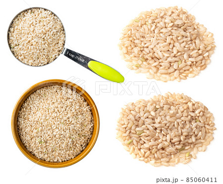 set of medium-grain brown rice cutout 85060411