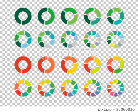Circular circle circulation recycling illustration set 85060830