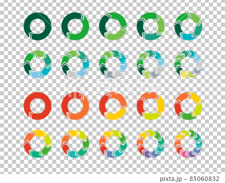 Circular circle circulation recycling illustration set 85060832