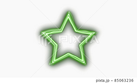 CGレーザー　歪むレーザーの星形フレーム 85063236