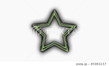 CGレーザー　歪むレーザーの星形フレーム 85063237