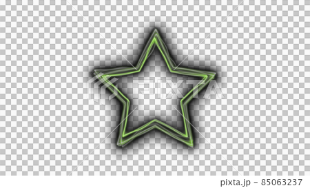 CGレーザー　歪むレーザーの星形フレーム 85063237
