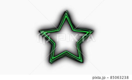 CGレーザー　歪むレーザーの星形フレーム 85063238