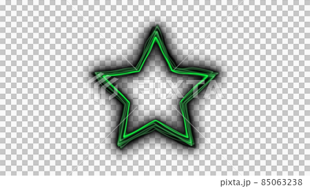 CGレーザー　歪むレーザーの星形フレーム 85063238