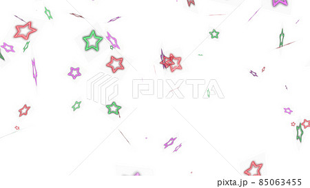 CGスター　多数のカラフルなスターの背景素材 85063455