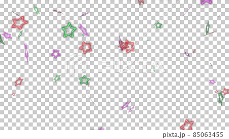 CGスター　多数のカラフルなスターの背景素材 85063455