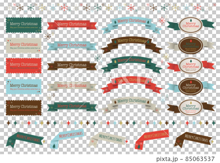 クリスマスリボンフレーム 85063537