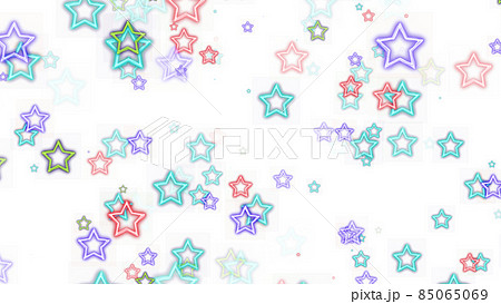 CGスター　多数のカラフルなスターの背景素材 85065069