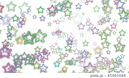 CGスター　多数のカラフルなスターの背景素材 85065088