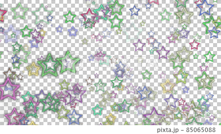 CGスター　多数のカラフルなスターの背景素材 85065088