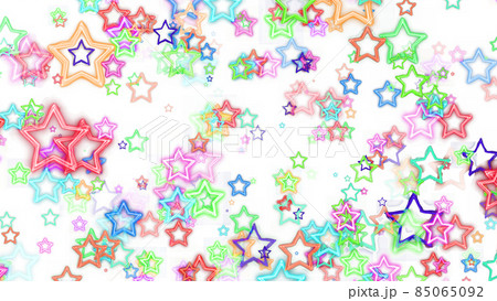 CGスター　多数のカラフルなスターの背景素材 85065092