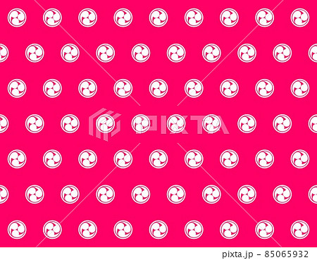 左三つ巴模様　和風背景素材 85065932