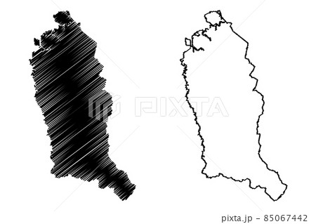 Temburong District (Nation of Brunei, the Abode of Peace, Borneo island) map vector illustration, scribble sketch Temburong map 85067442