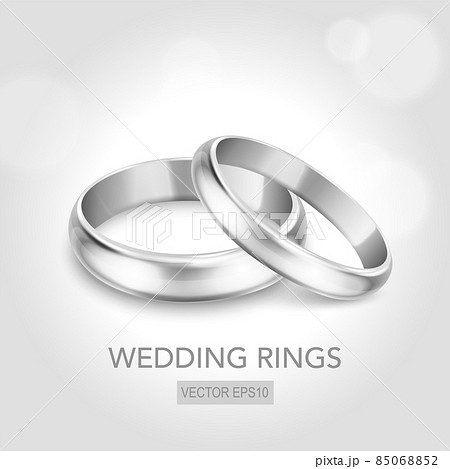 Vector 3d Realistic Silver Metal Wedding Ring... - Stock Illustration  [85068852] - PIXTA