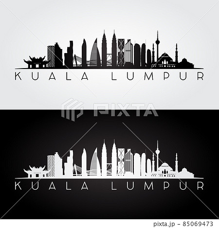 Kuala Lumpur skyline silhouette Kuala Lumpur skyline silhouette 85069473