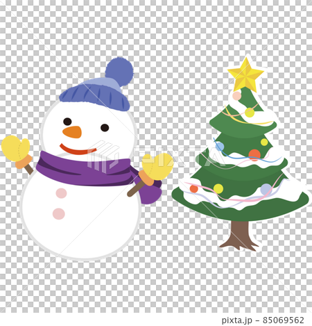 雪だるまとツリー・ベクター 85069562