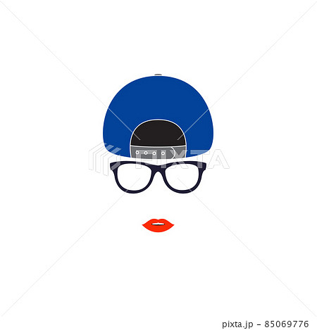 Stylish girl in baseball cap. 85069776
