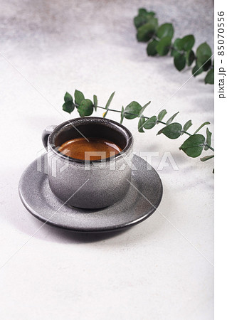 cup of coffee expresso on marble background cup of coffee expresso on marble background 85070556