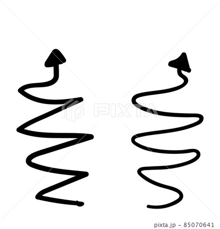 curve curved spiral arrow doodle hand drawn. vector illustration curve curved spiral arrow doodle hand drawn. vector illustration 85070641