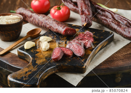 Dried sausage made of venison spicy meat 85070824