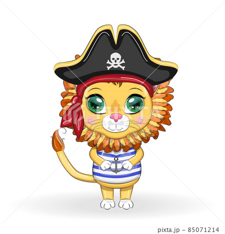 Lion Pirate Cartoon Character Of The Game のイラスト素材