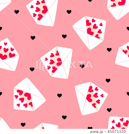 seamless pattern for valentines day with envelope 85071320