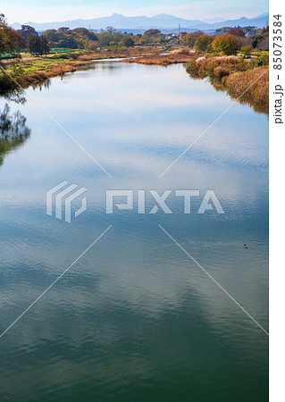 入間川　秋風景　豊水橋からの眺め　上流方面 85073584