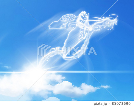 大空を羽ばたく龍のイラスト 大空を羽ばたく龍のイラスト 85073690