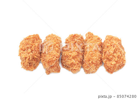 牡蠣フライ【白背景】 85074280