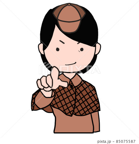 人差し指をつきつけてくる中年の探偵（女1） 85075587