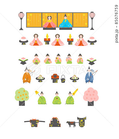 雛飾りのイラスト素材
