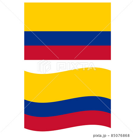 Flag of Colombia on white background. Colombia flag state symbol. Waving Colombia Flag. flat style. Flag of Colombia on white background. Colombia flag state symbol. Waving Colombia Flag. flat style. 85076868