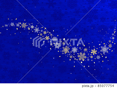 雪の結晶　落ち着いた雰囲気の冬の背景素材 85077754