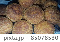 Closeup view of fried pizza bombs or pizza balls are altered form of pizza. 85078530