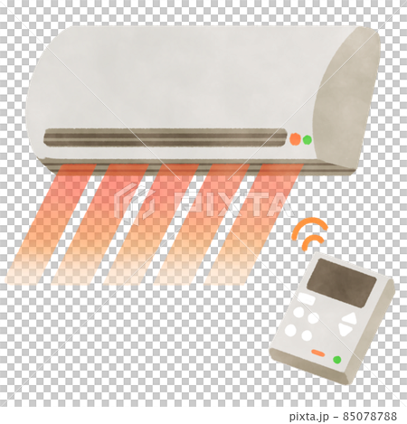 エアコン 暖房 イラスト素材 リモコン 85078788