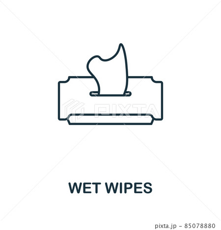 Wet Wipes icon. Line element from cleaning collection. Linear Wet Wipes icon sign for web design, infographics and more. Wet Wipes icon. Line element from cleaning collection. Linear Wet Wipes icon sign for web design, infographics and more. 85078880