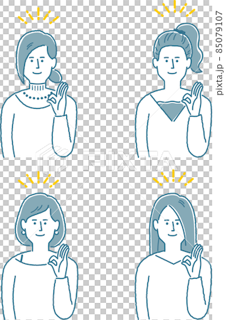 Female set in OK pose 85079107