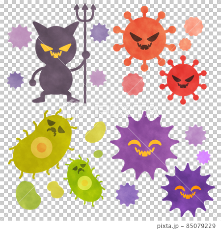 色々なバイキン ウイルス イラスト素材 85079229