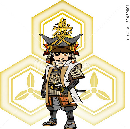 甲冑で武装した直江兼続【3頭身・家紋】 85079861