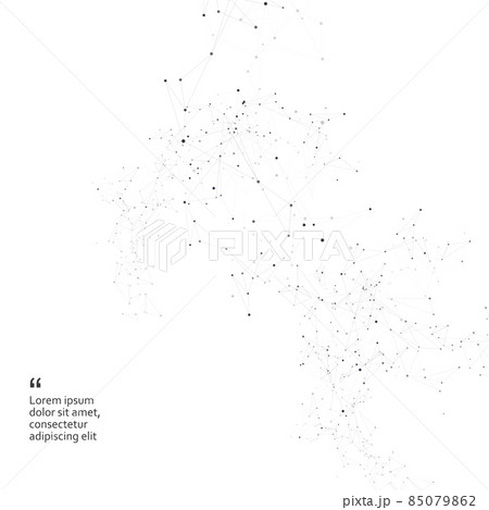 Abstract polygonal design with connecting dots and lines. Network technology background 85079862