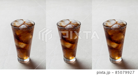 cocktail of rum and cola with ice cocktail of rum and cola with ice 85079927
