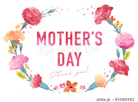 母の日のカーネーションなどの花のベクターイラスト背景(バナー ,ポスター) 85080482
