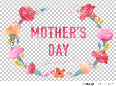 母の日のカーネーションなどの花のベクターイラスト背景(バナー ,ポスター) 85080482