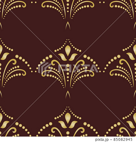 Floral Seamless Vector Pattern With Leaves 85082945