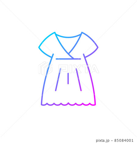 Nightgown gradient linear vector icon. Long...のイラスト素材