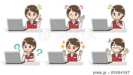 電気屋・ゲームセンター店員の女性 電気屋・ゲームセンター店員の女性 85084397