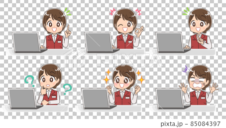 電気屋・ゲームセンター店員の女性 電気屋・ゲームセンター店員の女性 85084397