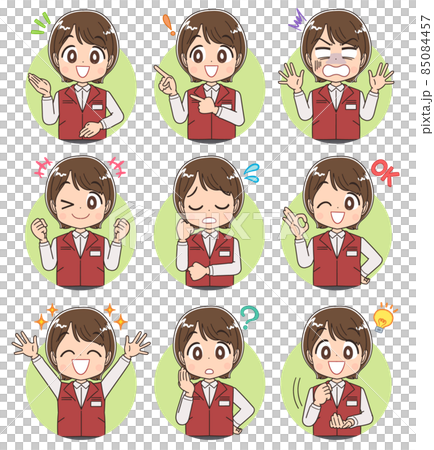 電気屋・ゲームセンター店員の女性 電気屋・ゲームセンター店員の女性 85084457