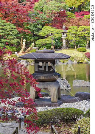 【東京都】旧古河庭園（日本庭園の紅葉） 85084518